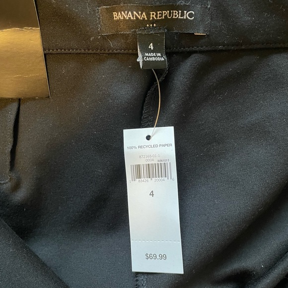 Size 4 New Banana Republic Black Skinny Leg Slacks - Picture 6 of 14